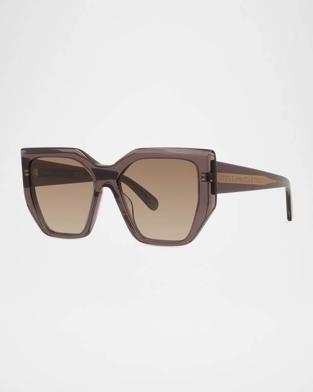 Oversized Square Acetate & Nylon Sunglasses